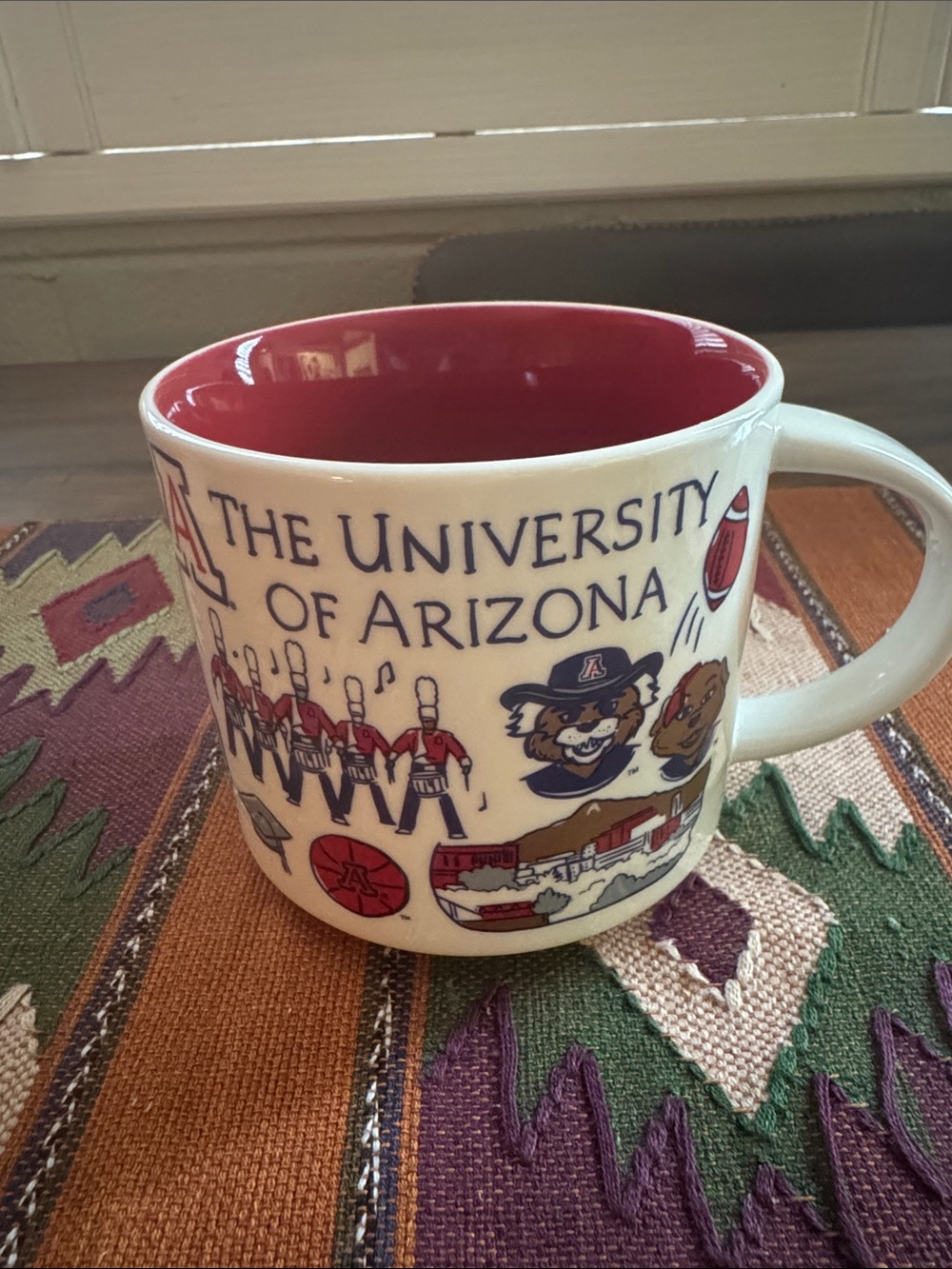 Starbucks University of Arizona Been There Series Red and White Ceramic Mug